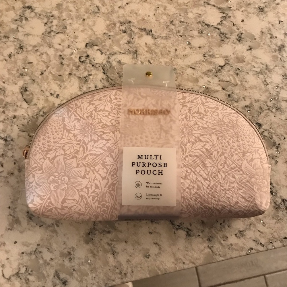 Morris & Co. Small pink Floral Cosmetic multi purpose Pouch